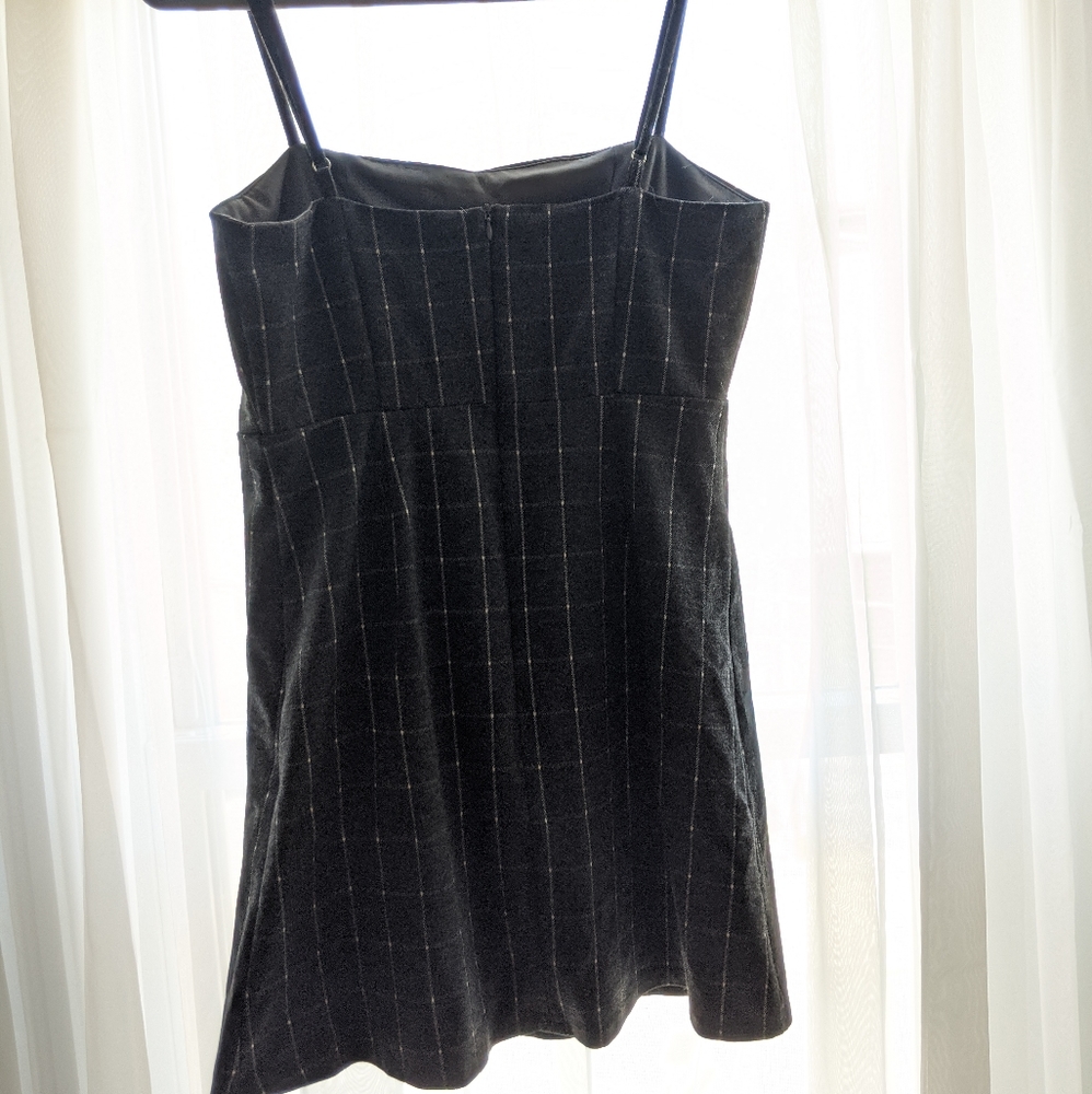 Gray Checked Mini Dress - image 3